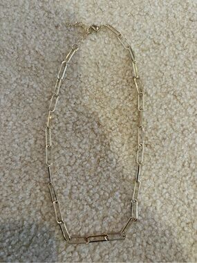 Gold Paperclip Chain Necklace - Women Jewelry
